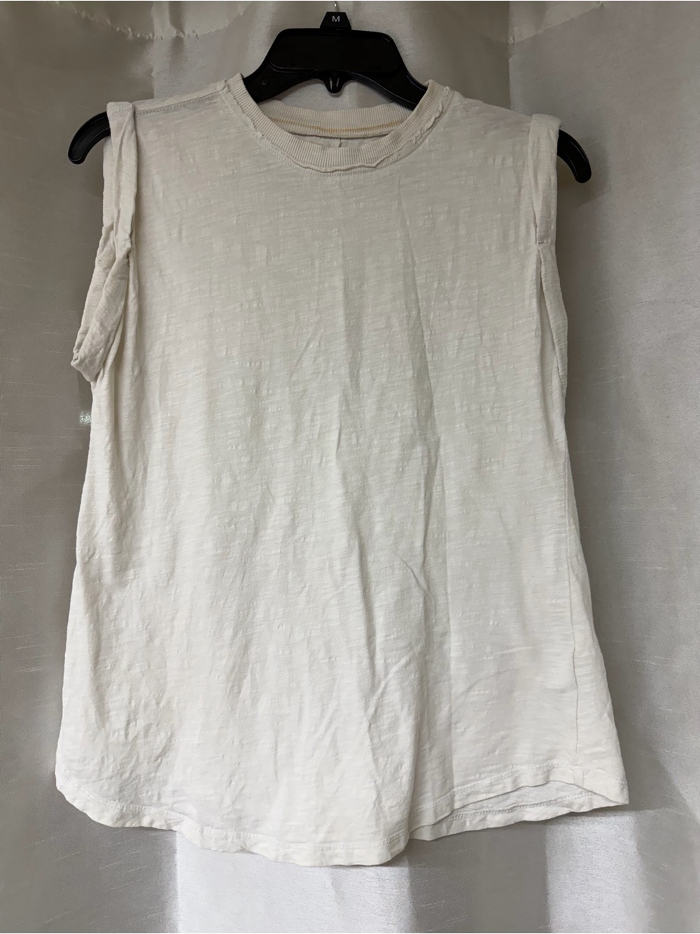 Pilcro Cream Sleeveless Crewneck Tank